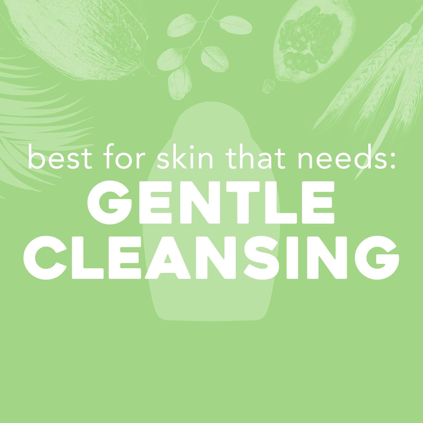 OGX Sensitive + Rose Water & Pink Sea Salt Exfoliating Body Scrub + Rose Quartz, Gentle Exfoliating Daily Body Wash Softens Skin, Body Scrub for Women, Sulfate-Free Surfactants, 19.5 fl oz