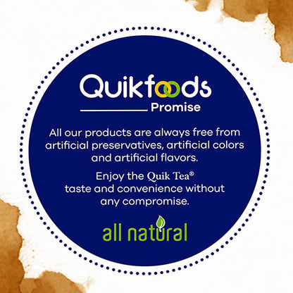 QuikTea Instant Chai Tea Latte Mix, Masala, Unsweetened, 20 Sachets