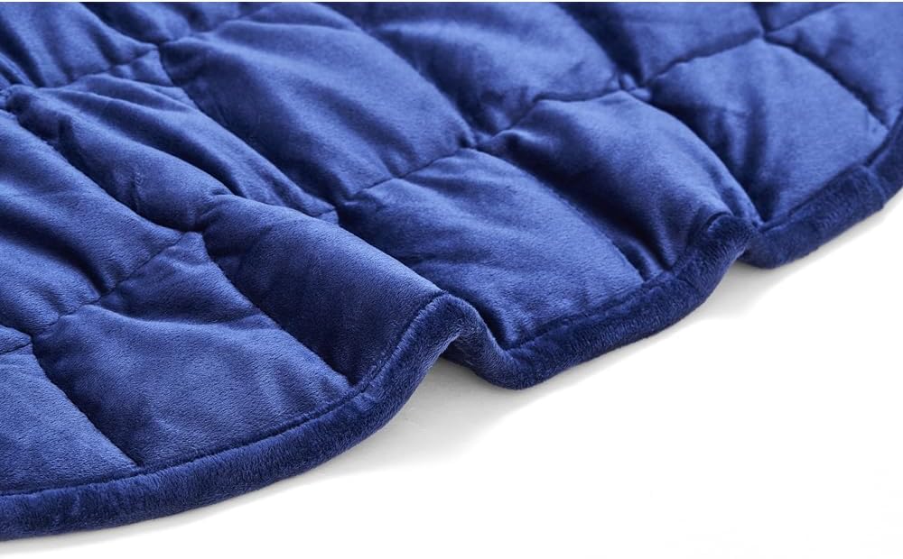 TONGDADA Weighted Lap Blanket 7lbs for Adult,Perfect for Relaxation, Lounging, Napping, Sleeping & Travel,Luxury Minky Weighted Body Blanket,Weighted Throw Blanket-Dark Grey Minky Dot, 29" x 24"