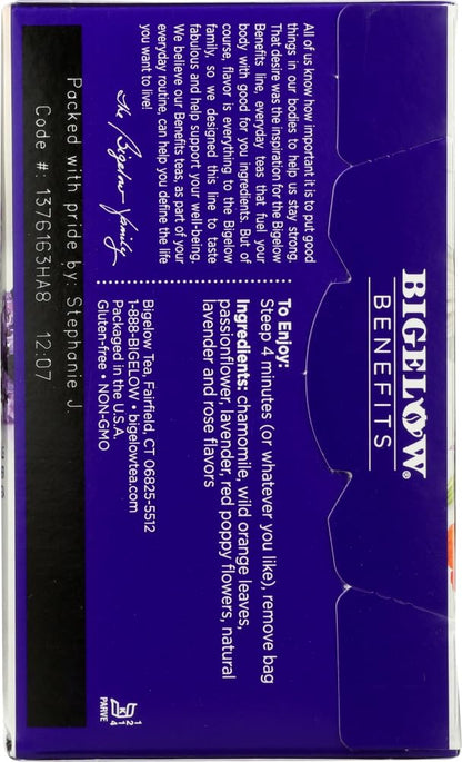 Bigelow Benefits - Chamomile & Lavender Herbal Tea, Pack of 3