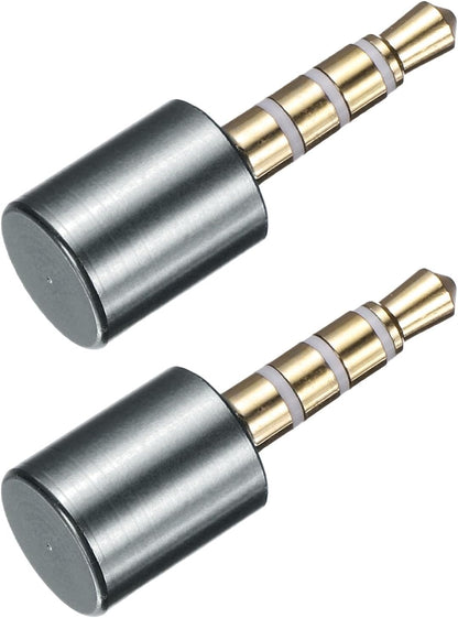2 Pcs Microphone Blocker, USB 3.5mm Audio Blocker, Silver
