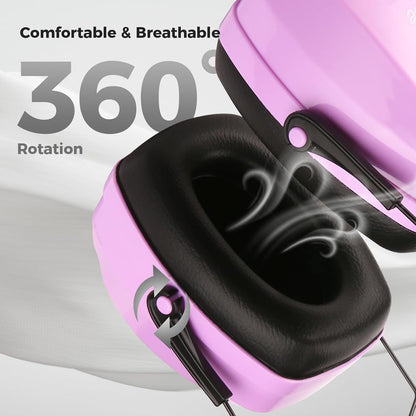 ProCase Noise Cancelling Ear Muffs SNR 33dB, Ear Hearing Protection Headphones for Adults, Sound Proof Ear Defenders for Work, Mowing, Shooters Shooting Gun Range, Construction -Black