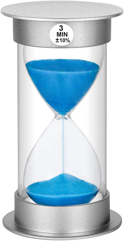 2 Minute Hourglass Sand Timer with Suction Cup,Unbreakable Sucker Sand Clock Timer 2 min,Plastic Mini Sand Watch,Rotatable Reloj De Arena for Kids Toothbrush(Blue)