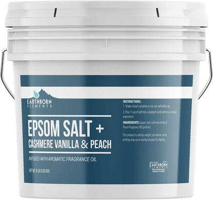 Earthborn Elements Epsom Salt (1 Gallon), Resealable Bucket, Magnesium Sulfate Soaking Solution, All-Natural