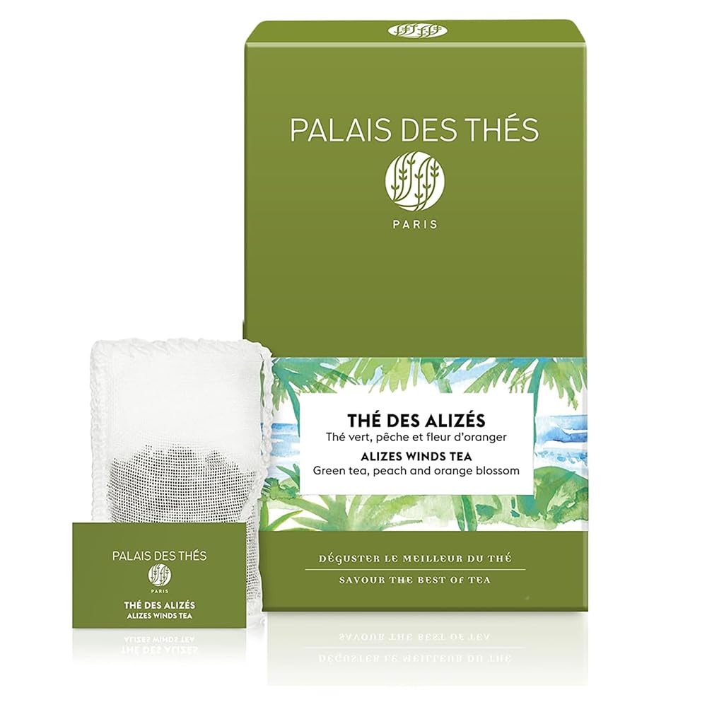 Palais des Thés - Alizes Winds - Peach Green Tea - 20 Cotton Tea Bags