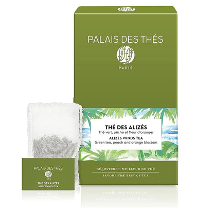Palais des Thés - Alizes Winds - Peach Green Tea - 20 Cotton Tea Bags