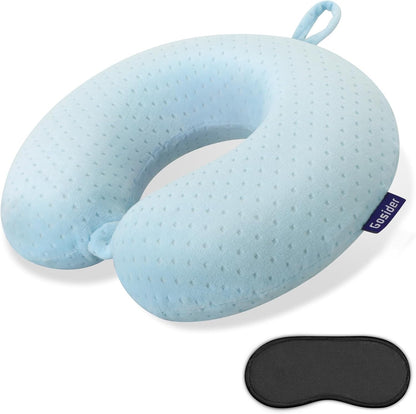 Neck Pillows for Sleeping Travel Pink Travel Pillow Comfortable U Shape Memory Foam Pillows Neck and Head Support Portable Travel Neck Pillow Suitable for Planes, Trains, Self-Driving Cars