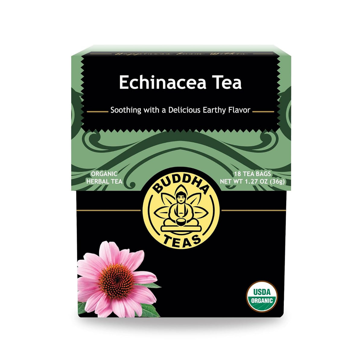 Buddha Teas Organic Echinacea Tea - Herbal Tea, Caffeine Free