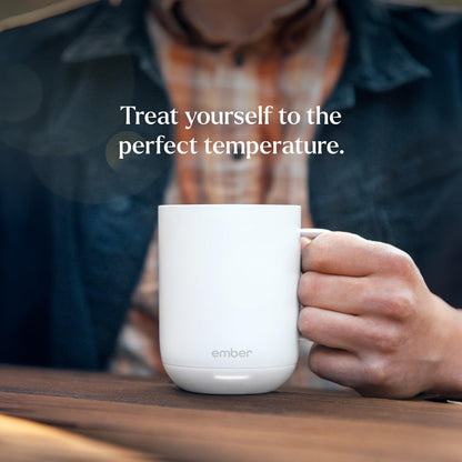 Ember Temperature Control Smart Mug 2, 14 Oz, App-Controlled Heated Coffee Mug with 80 Min Battery Life and Improved Design, Black