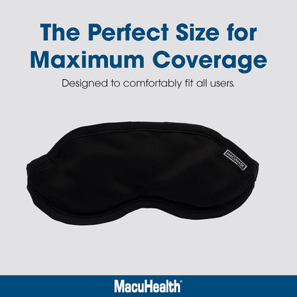 MacuHealth MacuMask - Moist Heat Eye Compress for Dry Eyes, Blepharitis, MGD & Digital Eye Strain, Adjustable Strap, SterilEyes Technology, Microwave & Freezer Safe, Hot or Cold Compress (Premium)