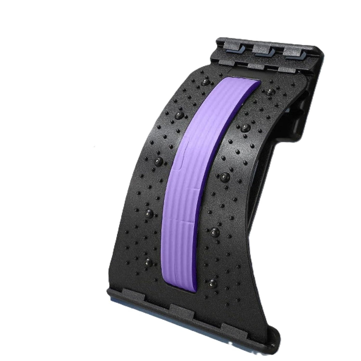 Professional Back Stretcher for Lower back Pain Relief, 4-Level Adjustable Lumbar Support Board with Acupressure Massage, Portable Cracking Device for Sciatica, Home & Car Use