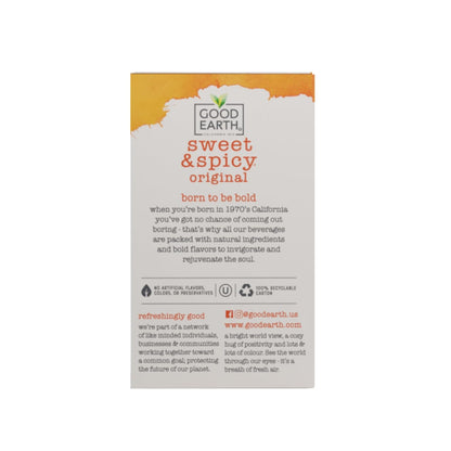Good Earth Herbal & Black Tea, Sweet & Spicy, 18 Count Tea Bags (Pack of 6) (Packaging May Vary)