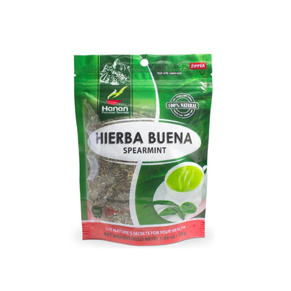 Hanan Peruvian Secrets Hierba Buena|100% Natural Spearmint|1.06oz / 30g|Naturally Aids in Fighting Digestive Disorders, Abdominal Cramps|Promotes Healthy Digestion