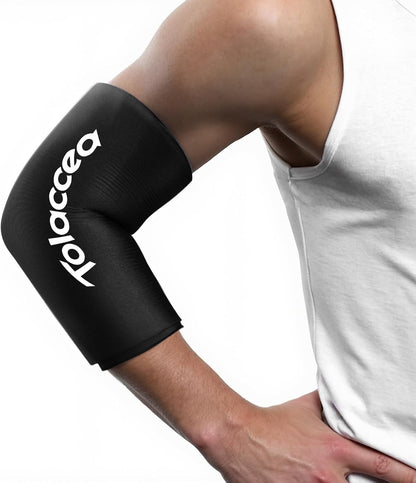 Tolaccea Hot & Cold Therapy Flexible Ice Packs Cold Therapy Compression Sleeve Reusable Gel Pack for Injury Cold Wrap for Knee Calf Elbow (Large (Pack of 1), Blue)