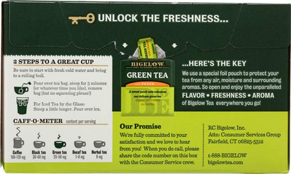 Bigelow Tea Green Tea with Mint, Caffeinated Tea with Green Tea and Peppermint, 20 Count (Pack of 6), 120 Total Tea Bags