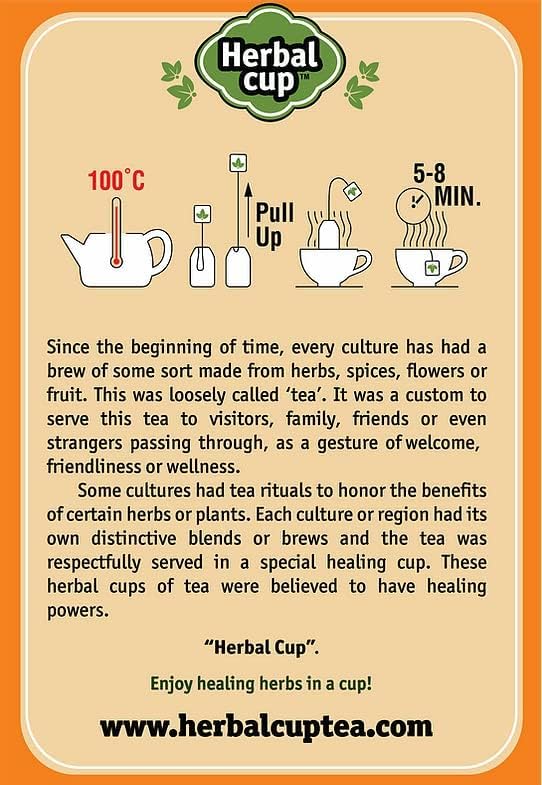 Herbal Cup Ayurveda Turmeric Tea, Organic Ginger & Black Pepper, No Caffeine Herbal Supplement (16 Count, Pack of 3)