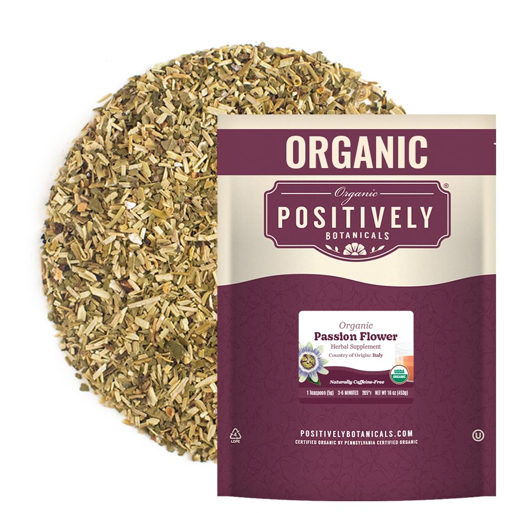 Positively Botanicals, Organic Passion Flower, Loose Leaf, 16 Ounce