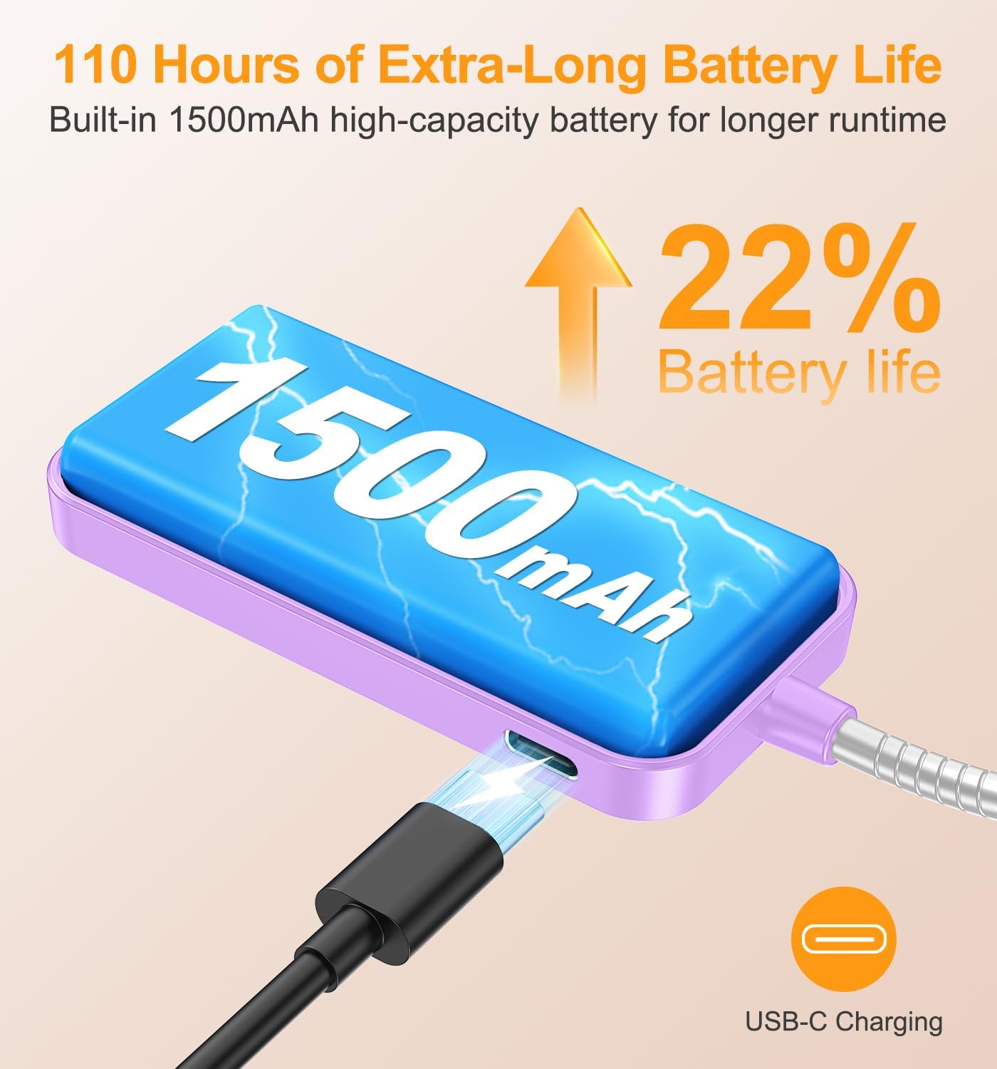 Gritin 2026 Gen 2 Book Light for Reading- 32 Eye Caring Full Spectrum LED | 5 Colors & 5 Brightness, Adjustable Wide/Narrow Beam, Upgrade 1500mAh Long-Lasting Rechargeable Clip on Light for Book Lovers