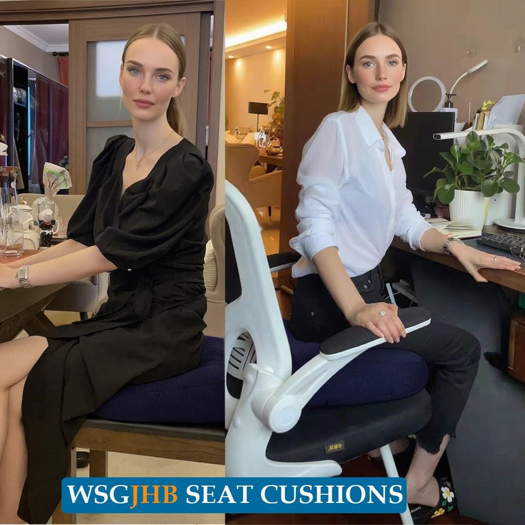 WSGJHB Car Booster Seat Cushion Posture Cushion for Long Sitting | Portable Breathable Mesh, Effectively Increase The Field of View Ideal for Office, Home, Car Angle Lift Seat Cushions,Black