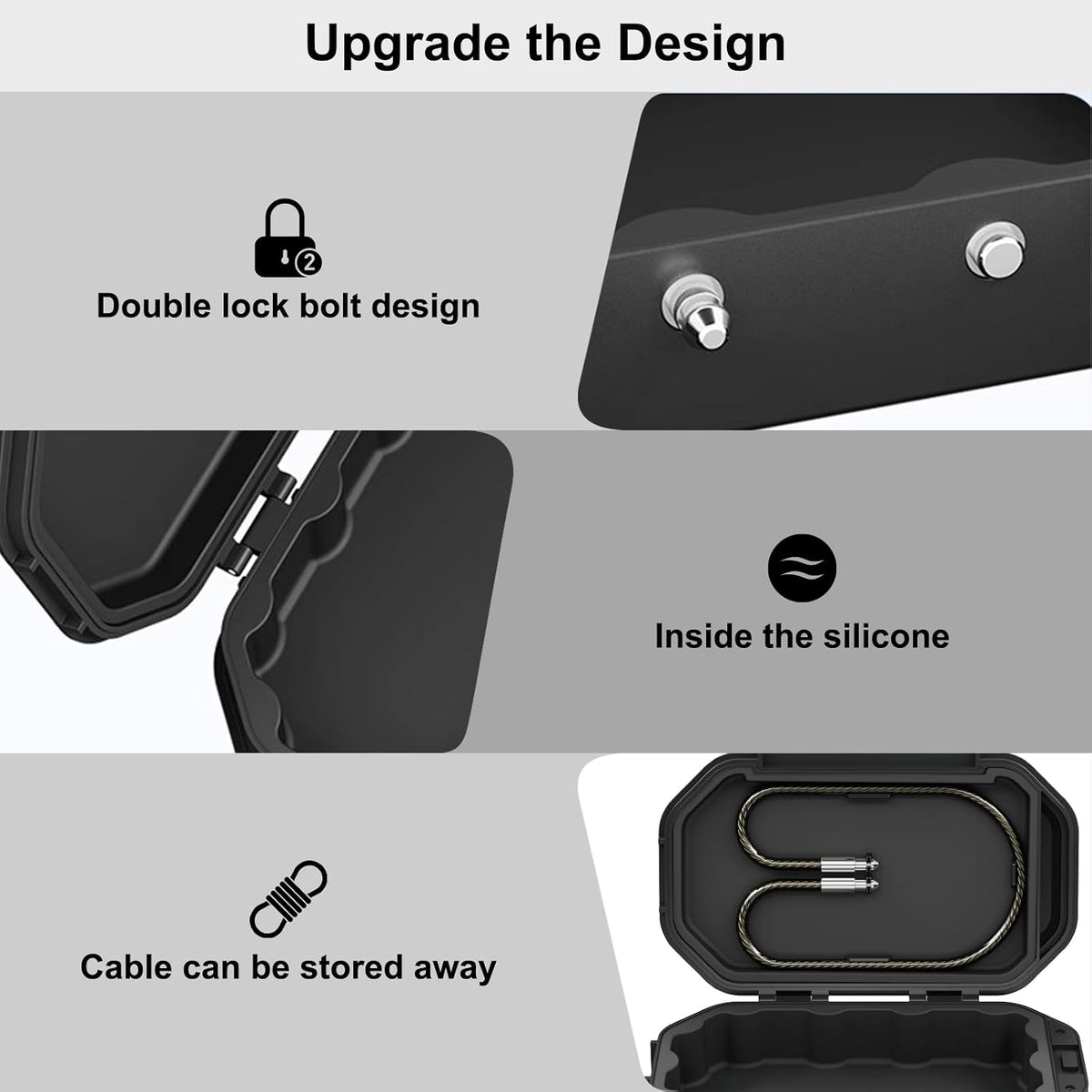 Diyife Portable Safe Box, [Waterproof] Travel Safe Lock Box with Code