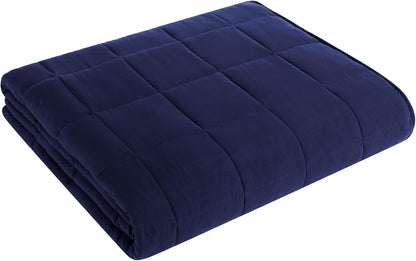 L'AGRATY Weighted Lap Pad 7lb: Small Weighted Blanket for Adults - Cooling Portable Travel Blanket for Relaxation Sleeping - Washable All-Season (29" x 24")