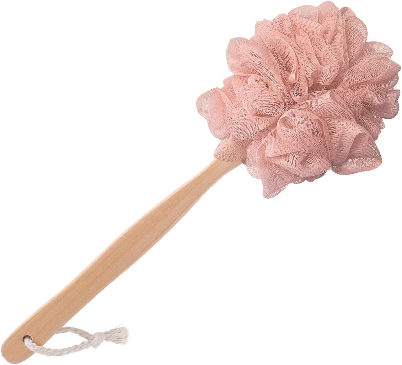 Back Scrubber for Shower & Body, Long Handle Bath Brush with Loofah Sponge, Exfoliating Shower Brush for Men and Women