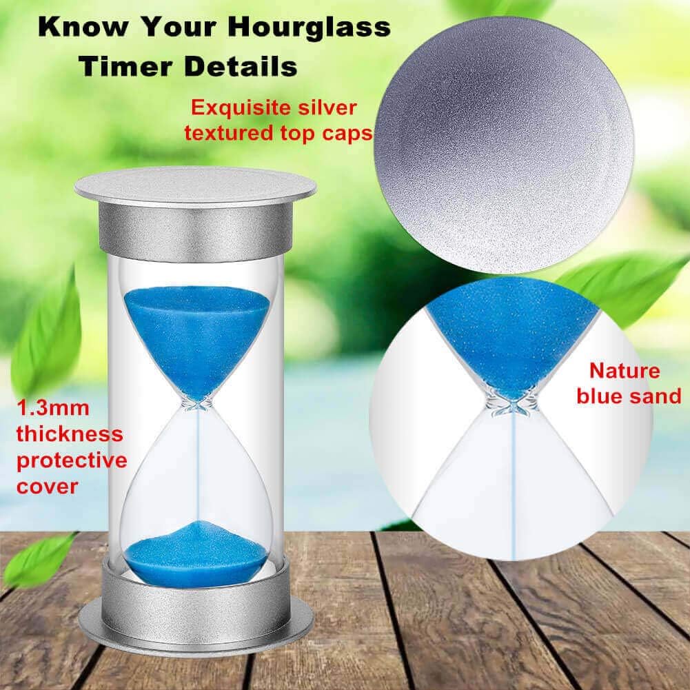 2 Minute Hourglass Sand Timer with Suction Cup,Unbreakable Sucker Sand Clock Timer 2 min,Plastic Mini Sand Watch,Rotatable Reloj De Arena for Kids Toothbrush(Blue)