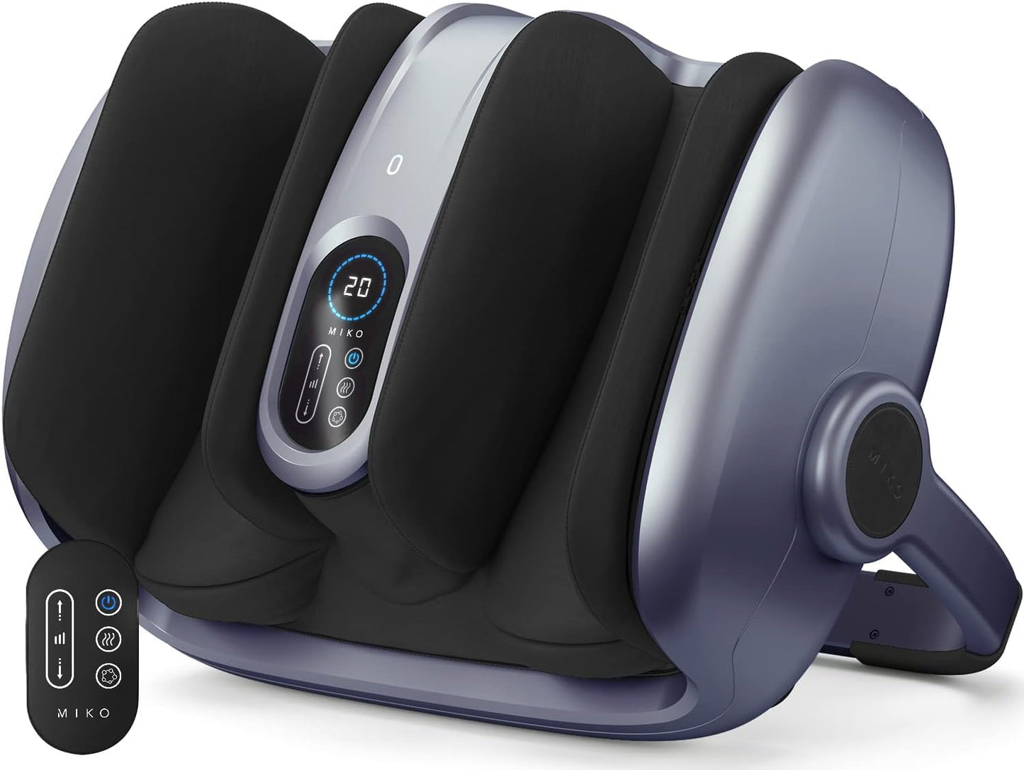 MIKO Shiatsu Foot Massager for Circulation & Pain Relief - Deep Tissue Kneading, Heat Therapy for Plantar Fasciitis, Neuropathy, Diabetics - Fits Up to Size 15