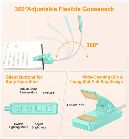 Gritin 2026 Gen 2 Book Light for Reading- 30 Eye Caring Full Spectrum LED