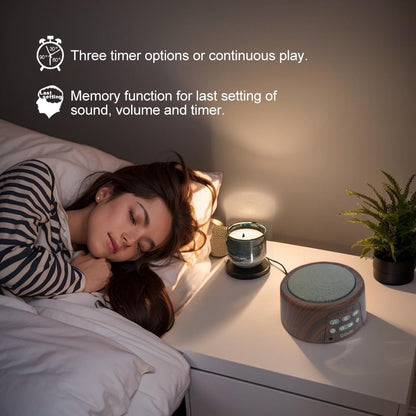 Douni Sleep Sound Machine - White Noise Machine with 27 Soothing Sounds for Sleeping & Relaxation, Timer Settings,Sleep Therapy for Families, Home,Office,Travel.Wood Grain