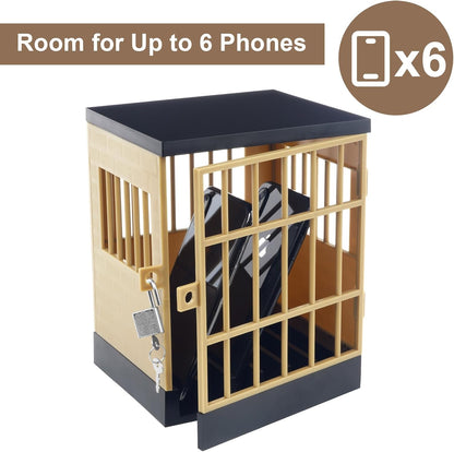 Gemaxvoled Cell Phone Jail Lock Box, Mobile Phones Prison Lockable Cage for Classroom Family Time Party