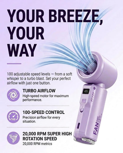 Handheld Portable Fan with Misting,High-Speed Brushless Motor,Ultra Long Lasting Rechargeable Battery,Personal Fans Portable Rechargeable,Suitable for Travel,Camping, Beach and Office Desk,Gift (PINK)