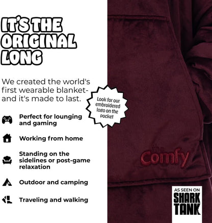 THE COMFY Original | From Shark Tank | Patented | Oversized Sherpa Wearable Blanket Hoodie| Gift for Women & Men | One Size