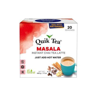 QuikTea Instant Chai Tea Latte Mix, Lemongrass, Unsweetened, 10 Sachets