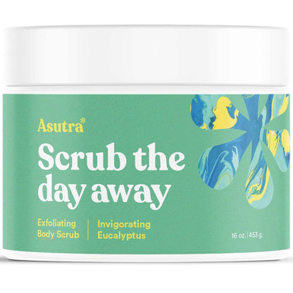 ASUTRA Dead Sea Salt Essential Oil Body Scrub Exfoliator (16 Ounce)