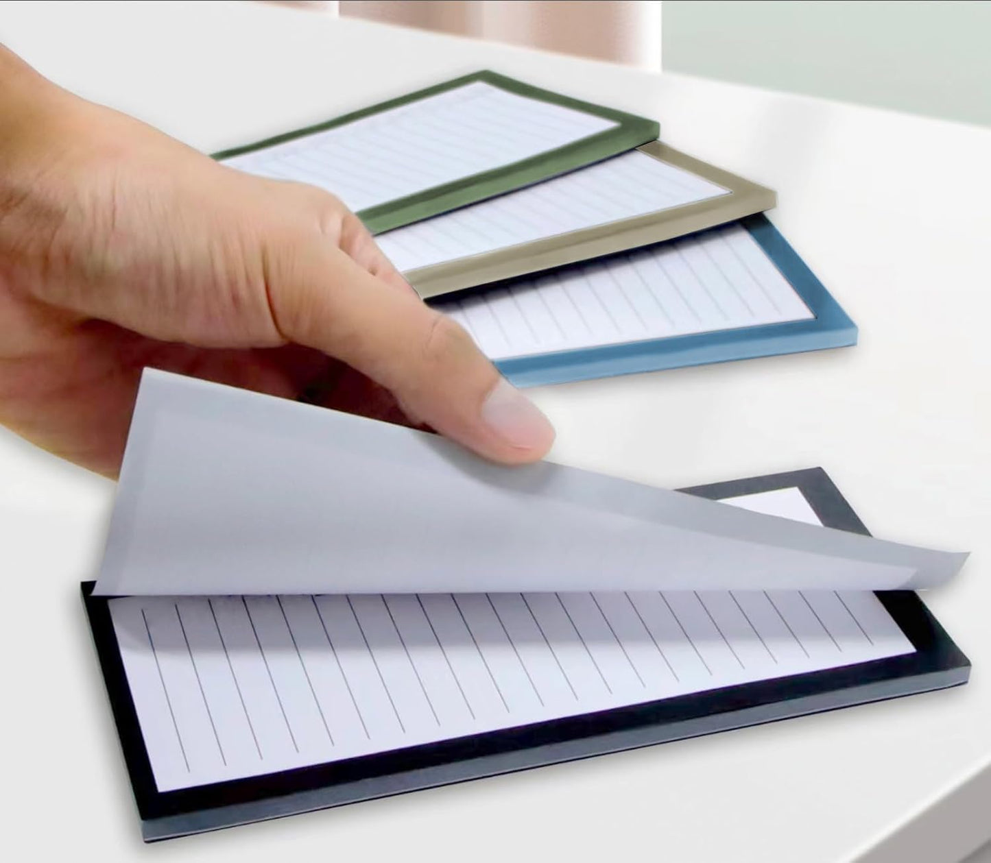 6 Pack Magnetic Notepads, Notepads Grocery List Magnet Pad for Fridge,Full Magnet Back Design Notepad for Grocery Lists, Shopping Lists, to-Do Lists(240 Sheets)