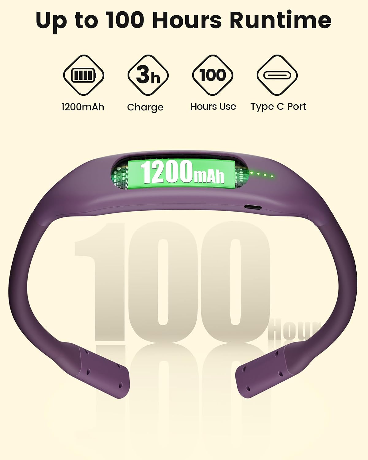 Glocusent Neck Book Light, 1200mAh Rechargeable Neck Reading Light, Hands Free Book Lights for Reading at Night, 5 Colors & 5 Brightness, Private Lightweight Book Reading Light in Bed for Book Lovers