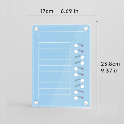 NiHome Acrylic Magnetic to Do List Planning Board with Sliders & Desktop Stand, Chore Chart for Kids & Adults, Checklist Routine Chart Task Board for Fridge & Desk, for Magnetic Metal Surfaces Only
