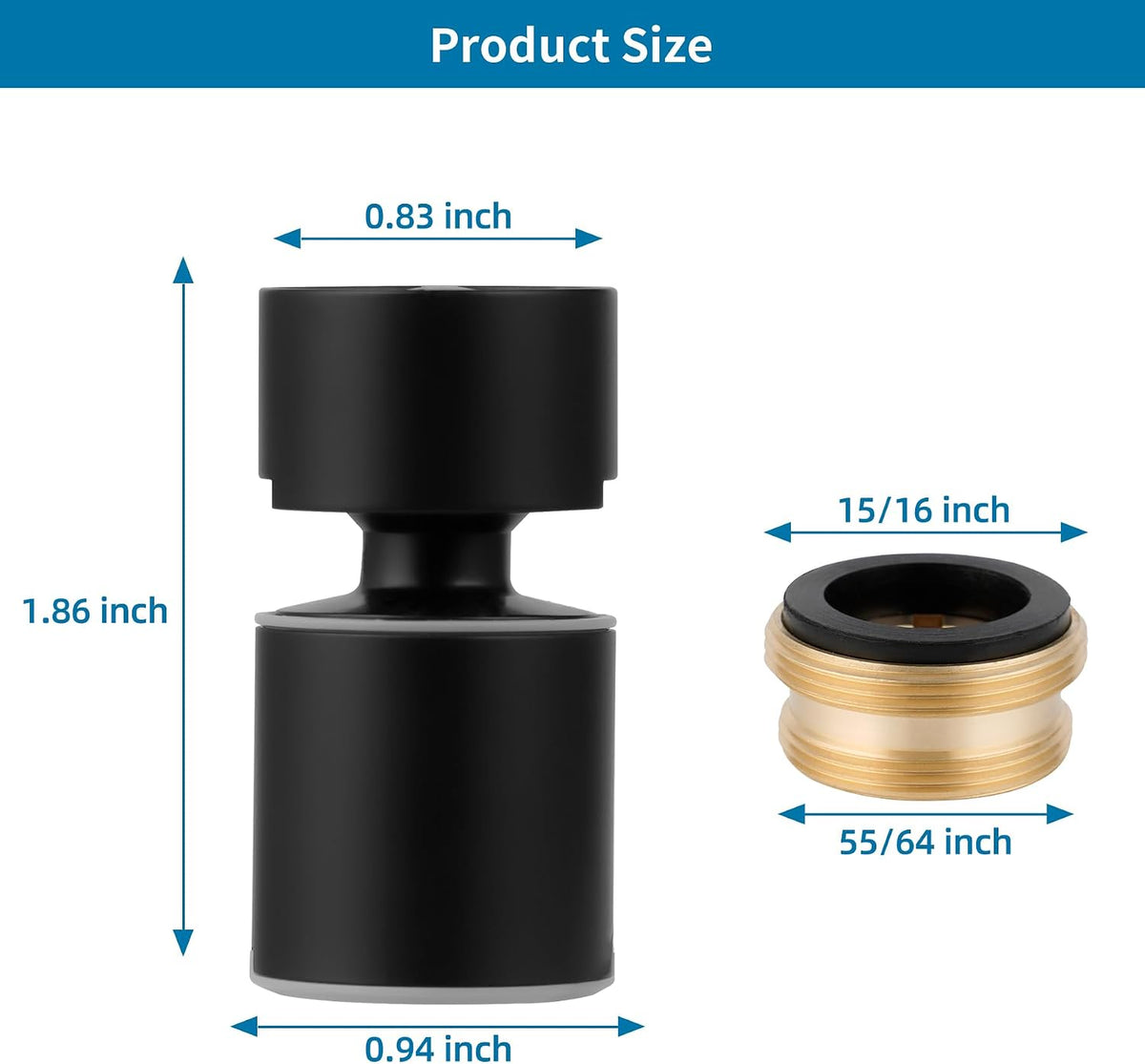 Hibbent NSF/ANSI/CAN 61 & cUPC Certified Faucet Aerator, Chrome