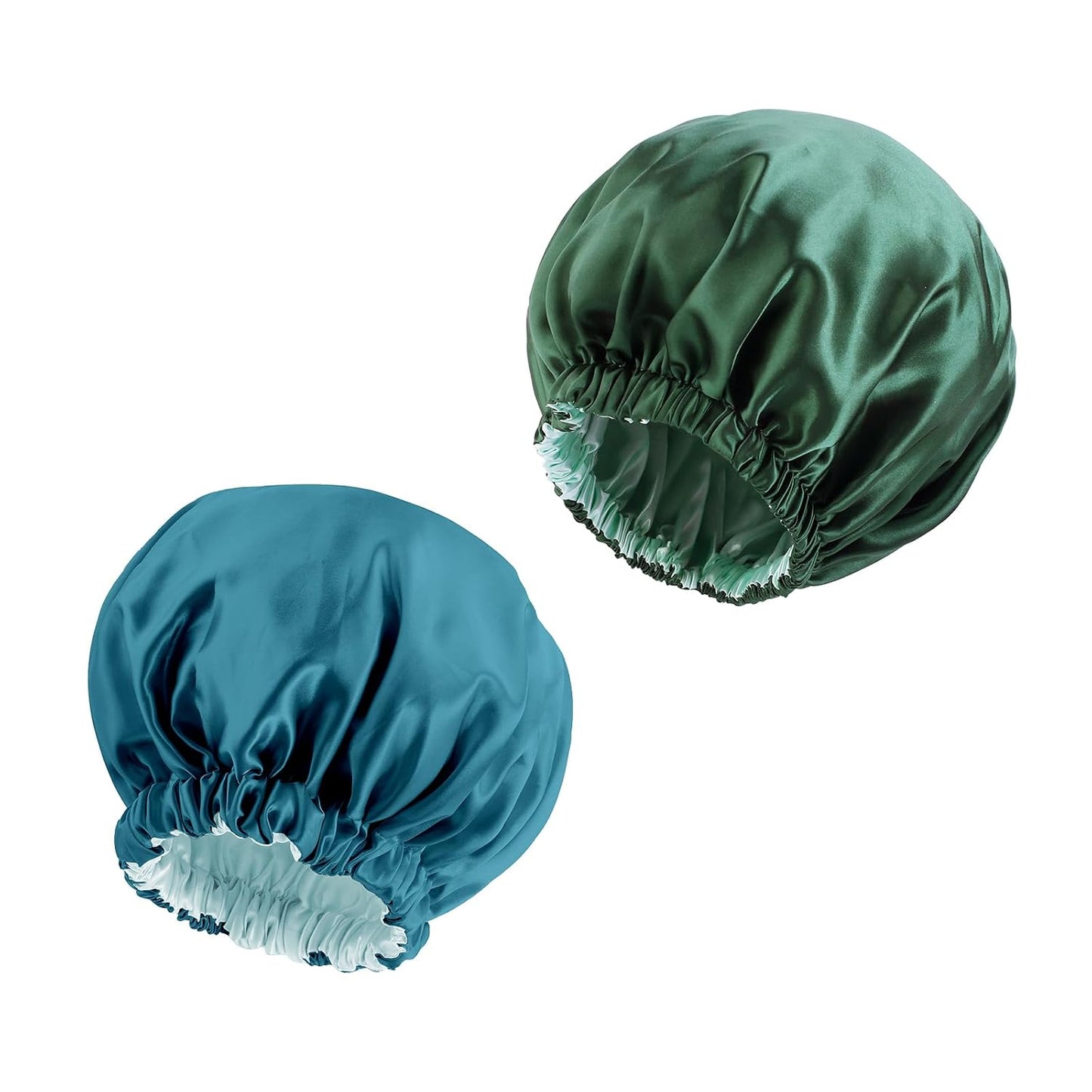 Satin Bonnet Silk Bonnet Hair Bonnet for Sleeping-Slouchy Beanie Hat Satin Sleep Cap for Women's Natural & Curly Hair(Blue Zircon)