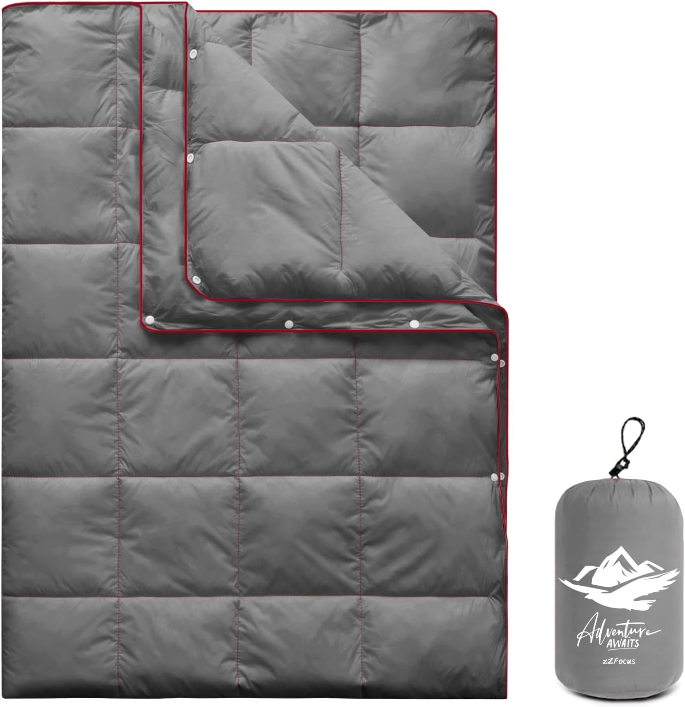 Mini Camping Blanket,Lightweight Puffy Blanket Packable Throw Blanket Waterproof Windproof for Outdoors, Travel, Beach, Airplane, Hiking