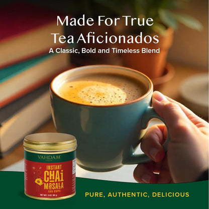 VAHDAM Instant Chai Latte(7.7oz|10 Sachets) Authentic Indian Chai Tea
