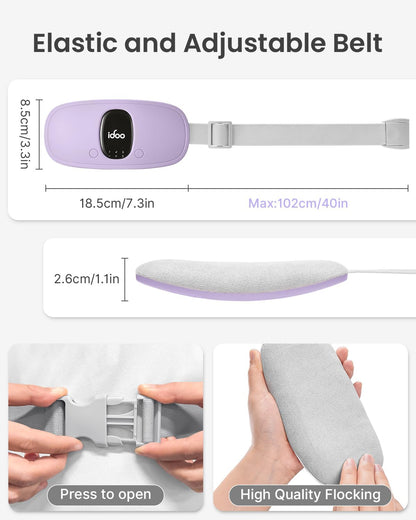 iDOO Cordless Heating Pad for Menstrual Cramps, Lightweight & Portable