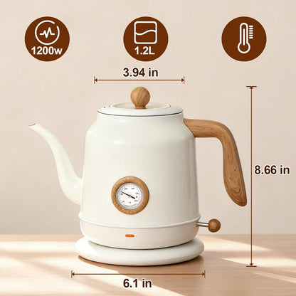 Gooseneck Kettle，0.8L Temperature Control Electric Tea Kettle