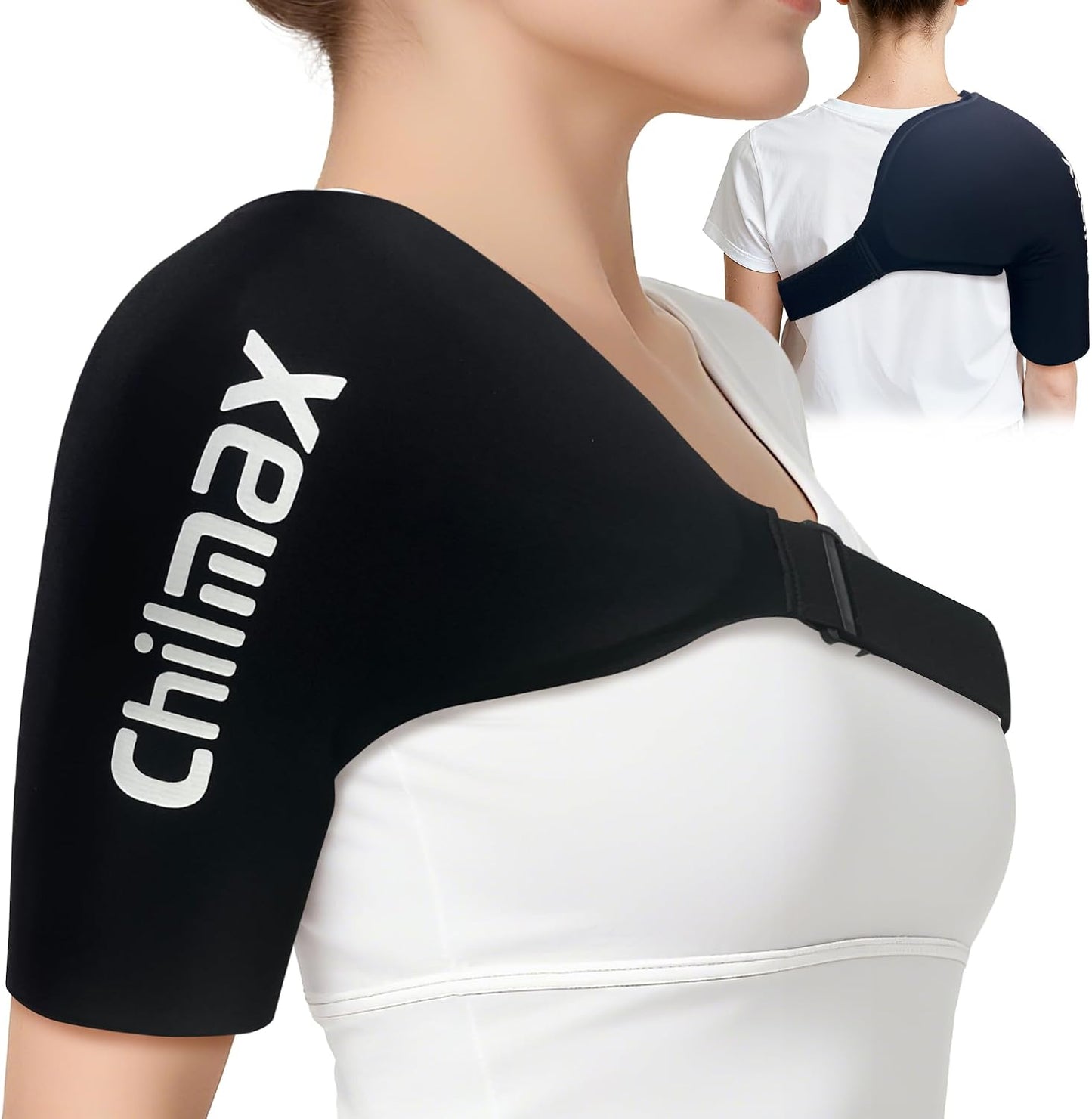 Shoulder Ice Pack Wrap for Rotator Cuff & Arm,Reusable Hot and Cold Therapy Compression Wrap and Shoulder Periarthritis Pain Relief, Fatigue Reduction,Post-Surgical Rehabilitation