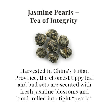 The Republic of Tea Jasmine Pearls Full-Leaf Loose Green Tea, 3.0 oz | Steeps 50 Cups | Caffeinated