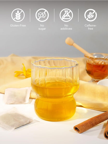 TeeLux Turmeric Ginger Cinnamon Tea Bags, Warm Spicy Herbal Tea, 100 Count