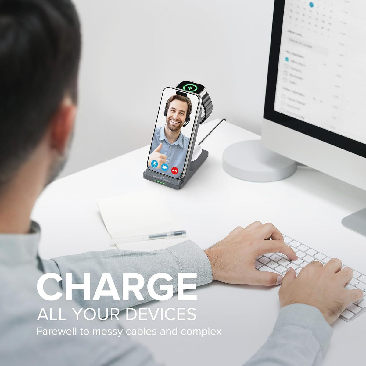 3 in 1 Fast Wireless Charging Station for Multiple Apple Devices