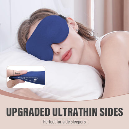YIVIEW Sleep Mask for Side Sleeper, Complete Light Blocking 3D Sleeping Eye Mask, Soft Breathable Eye Cover for Women Men, Relaxing Zero Pressure Night Blindfold