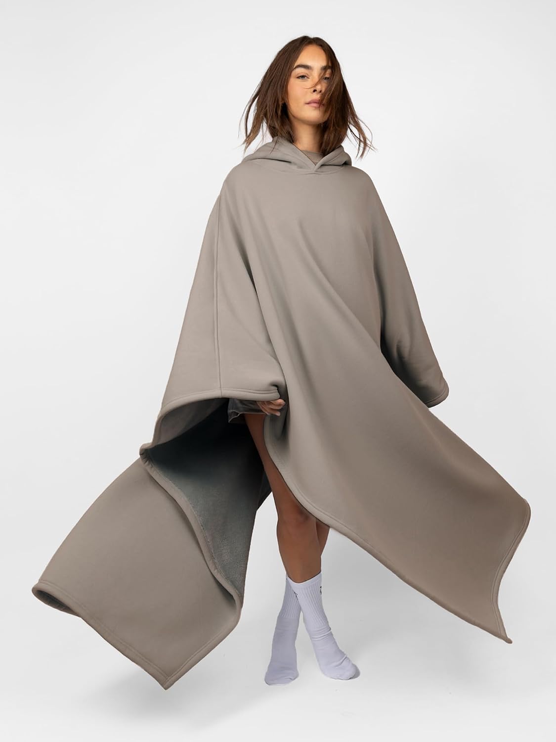 FREE THE SHEEP Eden Hoodie – Oversized Weighted Hoodie Cloak with Ultra-Soft Faux Fur Liner